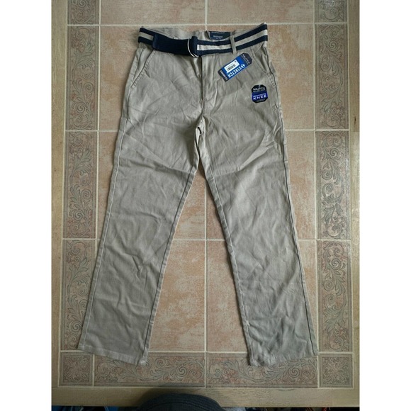 NAUTICA School Uniform Khaki Adjustable Waist size Boys 20 Regular - Picture 1 of 7